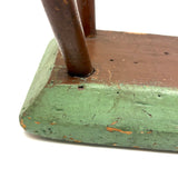 Sweet Antique Primitive Cricket Stool in Best Green Paint