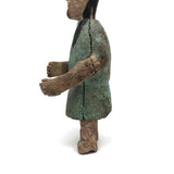 Wonderfully Inquitive Old Carved Guatemalan Folk Art Figure in Polychrome
