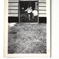 "The First Chosen", Folk Painting of Soldier Propped Against House with Grass, Panama City, FL., 1948
