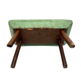 Sweet Antique Primitive Cricket Stool in Best Green Paint