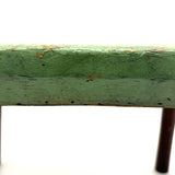 Sweet Antique Primitive Cricket Stool in Best Green Paint