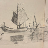 1909 Dutch School Notebook with Naive Drawings, Star Diagrams and More