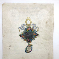 Poignant and Unusual Large 1840s Paper Lace Valentine with Mirror, Verse, and Original Envelope