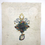 Poignant and Unusual Large 1840s Paper Lace Valentine with Mirror, Verse, and Original Envelope