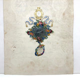 Poignant and Unusual Large 1840s Paper Lace Valentine with Mirror, Verse, and Original Envelope