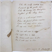 Poignant and Unusual Large 1840s Paper Lace Valentine with Mirror, Verse, and Original Envelope