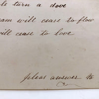 Poignant and Unusual Large 1840s Paper Lace Valentine with Mirror, Verse, and Original Envelope