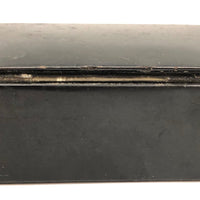 Antique Black Lacquer Snuff/Trinket Box with Silver "K"