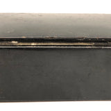Antique Black Lacquer Snuff/Trinket Box with Silver "K"