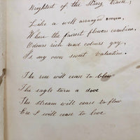 Poignant and Unusual Large 1840s Paper Lace Valentine with Mirror, Verse, and Original Envelope