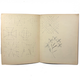 1909 Dutch School Notebook with Naive Drawings, Star Diagrams and More
