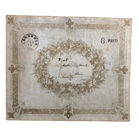Poignant and Unusual Large 1840s Paper Lace Valentine with Mirror, Verse, and Original Envelope