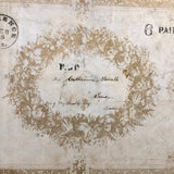 Poignant and Unusual Large 1840s Paper Lace Valentine with Mirror, Verse, and Original Envelope