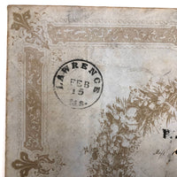Poignant and Unusual Large 1840s Paper Lace Valentine with Mirror, Verse, and Original Envelope