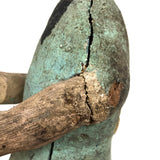 Wonderfully Inquitive Old Carved Guatemalan Folk Art Figure in Polychrome