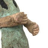 Wonderfully Inquitive Old Carved Guatemalan Folk Art Figure in Polychrome