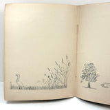 1909 Dutch School Notebook with Naive Drawings, Star Diagrams and More