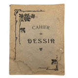 Early 1940s French School Drawings Notebook: Animals, Flowers, Houses, Extras