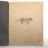 Early 1940s French School Drawings Notebook: Animals, Flowers, Houses, Extras