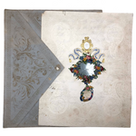 Poignant and Unusual Large 1840s Paper Lace Valentine with Mirror, Verse, and Original Envelope