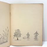 1909 Dutch School Notebook with Naive Drawings, Star Diagrams and More