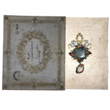 Poignant and Unusual Large 1840s Paper Lace Valentine with Mirror, Verse, and Original Envelope