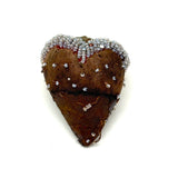 Like a Wounded Heart, Much Worn Antique Tuscarora Beaded Strawberry Emery