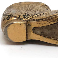 Little Brass Shoe Match Holder/Striker with Nice Detail