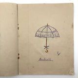 Early 1940s French School Drawings Notebook: Animals, Flowers, Houses, Extras