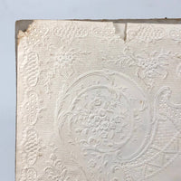 Poignant and Unusual Large 1840s Paper Lace Valentine with Mirror, Verse, and Original Envelope