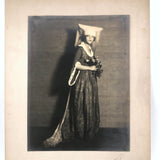 Dramatic, Soft Focus EH Smith Large Studio Photo of Young Actress in Medieval Costume