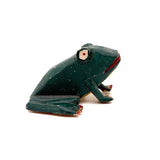 Marvelous Carved Folk Art Frog with Applied Legs and Yellow Belly