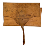 William Cuyler 's (Cuylerville, NY) Beautiful Condition Leather "Bill Book" Signed October 5, 1825