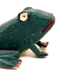 Marvelous Carved Folk Art Frog with Applied Legs and Yellow Belly