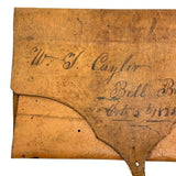 William Cuyler 's (Cuylerville, NY) Beautiful Condition Leather "Bill Book" Signed October 5, 1825