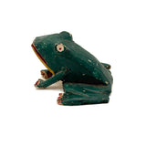 Marvelous Carved Folk Art Frog with Applied Legs and Yellow Belly