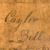 William Cuyler 's (Cuylerville, NY) Beautiful Condition Leather "Bill Book" Signed October 5, 1825