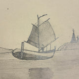 1909 Dutch School Notebook with Naive Drawings, Star Diagrams and More