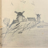 1909 Dutch School Notebook with Naive Drawings, Star Diagrams and More