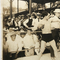 Standing Room Only, Atmospheric Early 20th C. Boxing Match Photograph