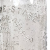 Empire State Mineral Waters, Late 19th C. Glass Bottle Impressed with Albany Capital Building