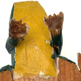 Marvelous Carved Folk Art Frog with Applied Legs and Yellow Belly