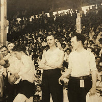 Standing Room Only, Atmospheric Early 20th C. Boxing Match Photograph