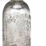 Empire State Mineral Waters, Late 19th C. Glass Bottle Impressed with Albany Capital Building