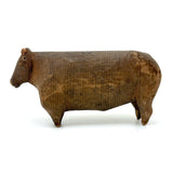 Ultra Soulful Antique Carved Pine Cow on Pointy Legs
