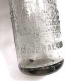 Empire State Mineral Waters, Late 19th C. Glass Bottle Impressed with Albany Capital Building