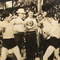 Standing Room Only, Atmospheric Early 20th C. Boxing Match Photograph