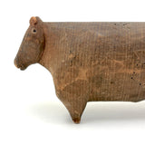 Ultra Soulful Antique Carved Pine Cow on Pointy Legs