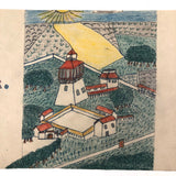 Early 1940s French School Drawings Notebook: Animals, Flowers, Houses, Extras