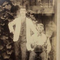 Ghostly, with Broom in Hand, Striking Antique Occupational Portrait Cabinet Card